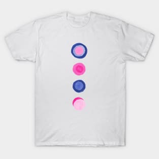 Circles Retro Blue Pink T-Shirt